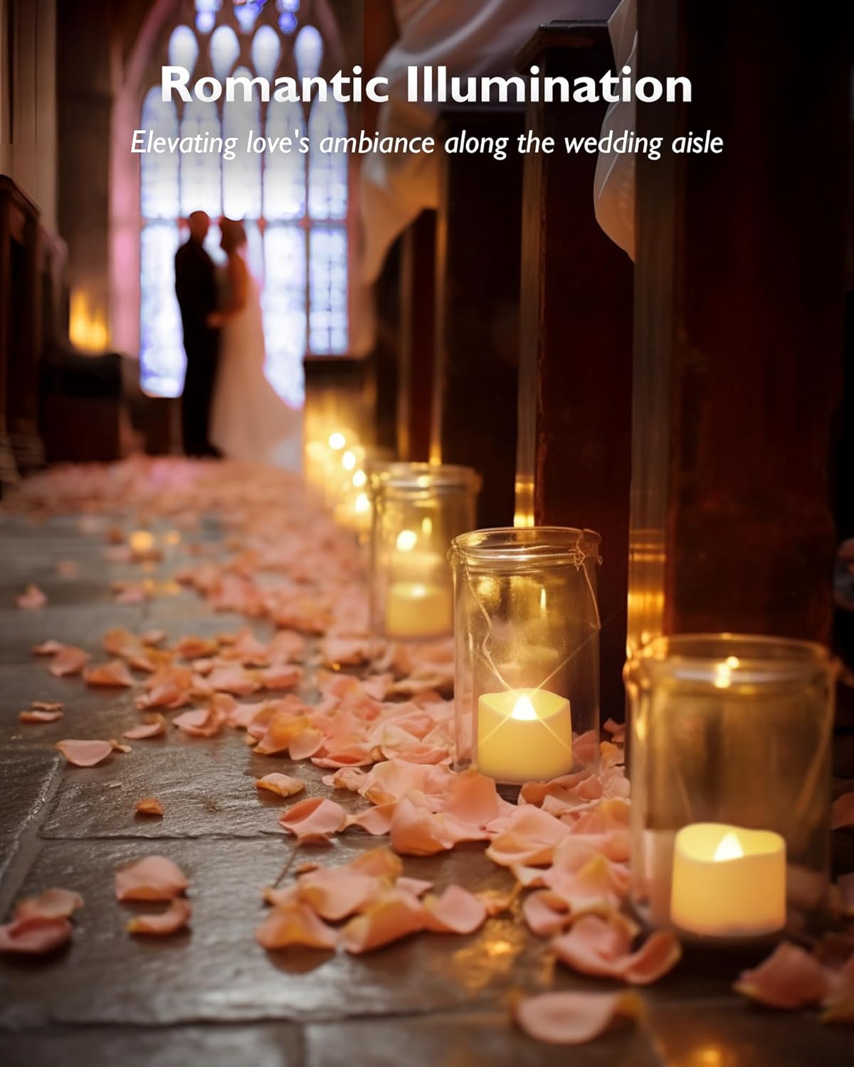 Homemory LED Tea Light Set with Auto Shutoff – 8-Hour Timer Candles Safe for High Shelves, Wall Sconces, and Nightstands