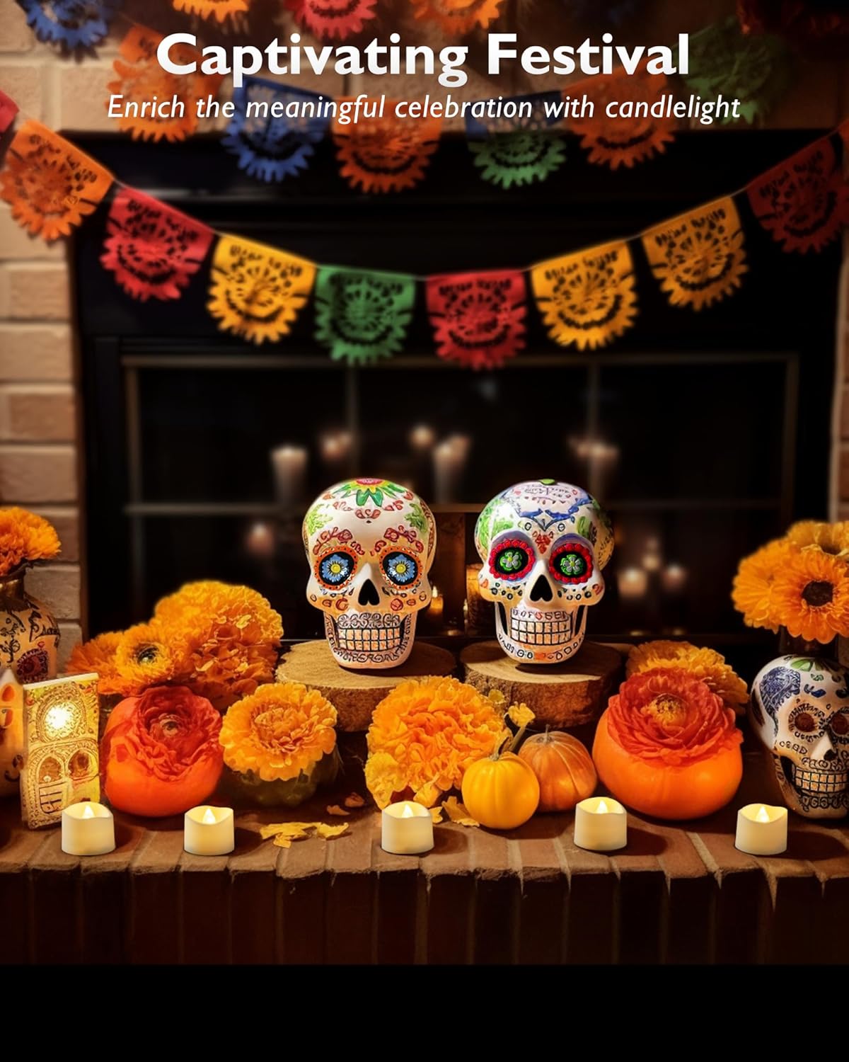 Homemory Timer LED Votives – Cool Touch, No Flame Lighting for Nursing Homes and Apartments