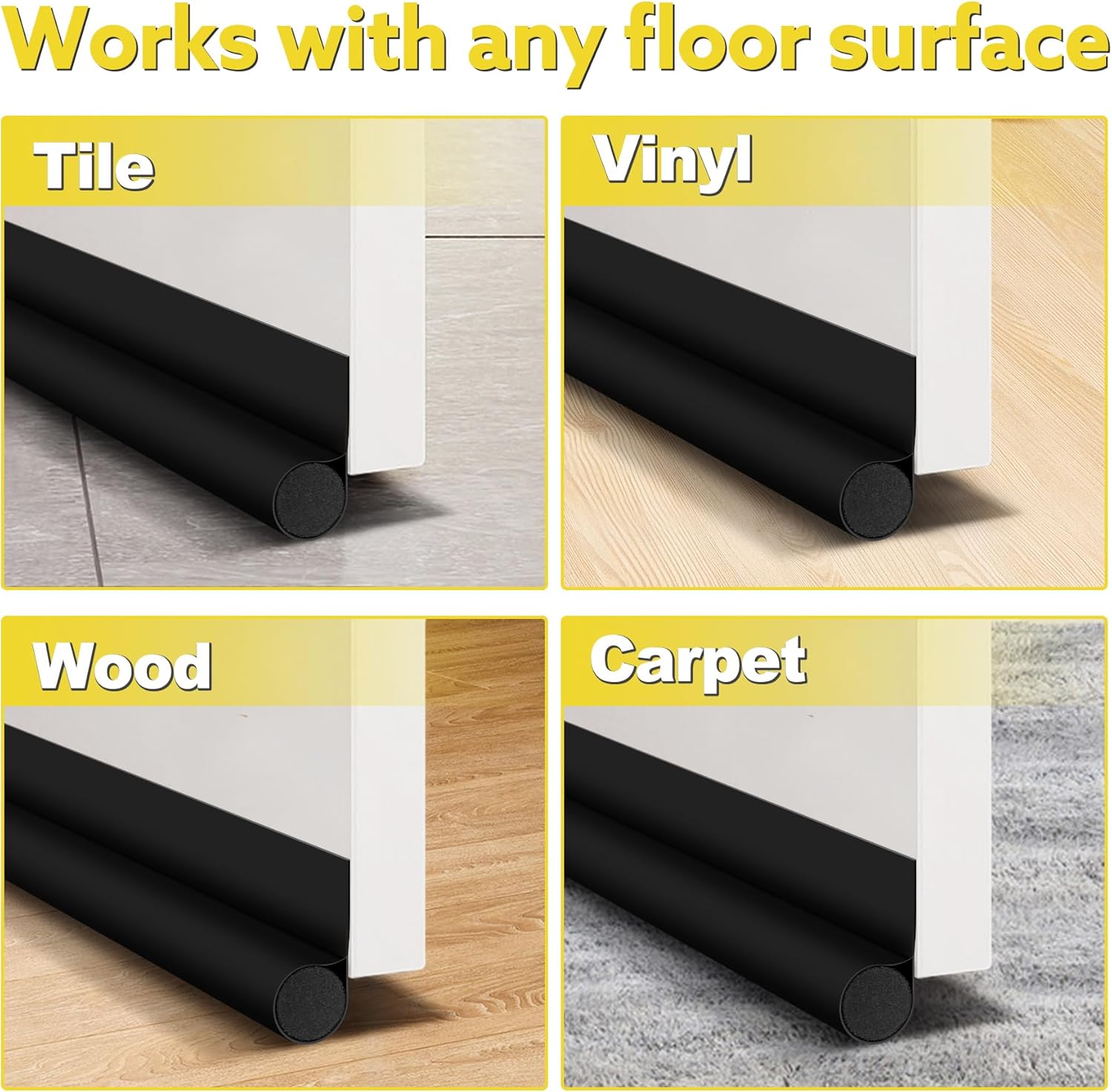HomeProtect Fabric-Wrapped Door Seal for Living Room Entryways – Cozy Aesthetic with Practical Draft Blocking