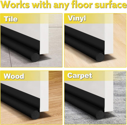 HomeProtect Fabric-Wrapped Door Seal for Living Room Entryways – Cozy Aesthetic with Practical Draft Blocking