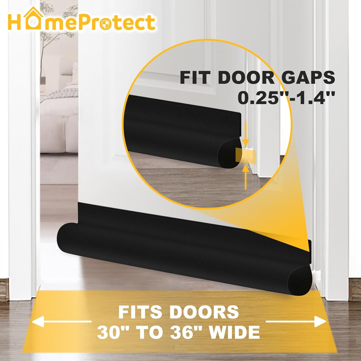 HomeProtect Fabric-Wrapped Door Seal for Living Room Entryways – Cozy Aesthetic with Practical Draft Blocking