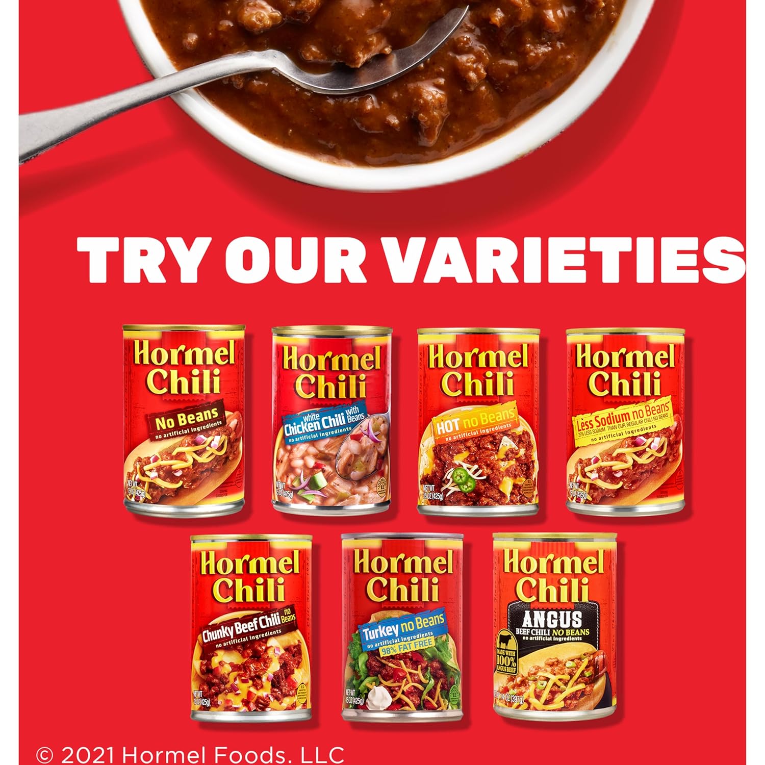 Hormel Chili No Beans – Filling 15g Protein Meal for Busy Self-Care Nights, 38 oz Family Size