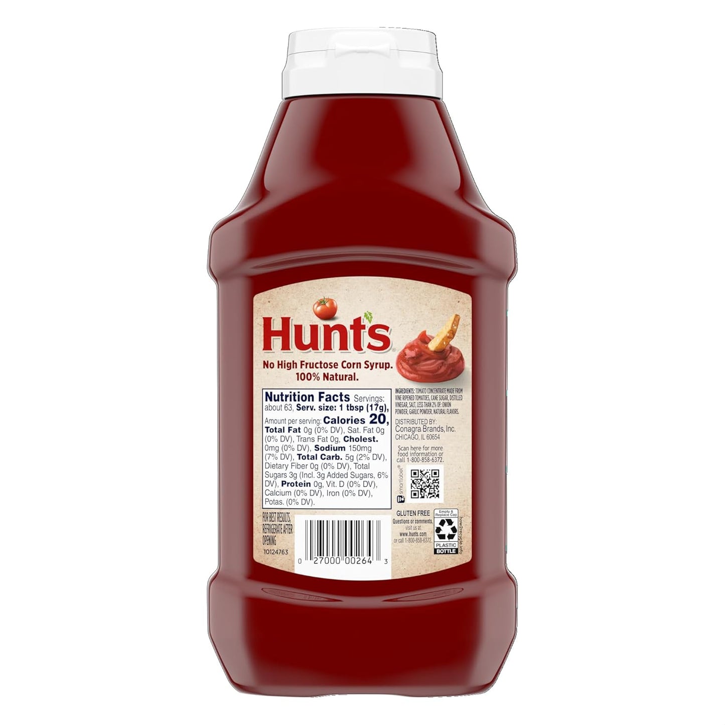 Hunt's All Natural Tomato Ketchup – Thick, Rich Condiment for Burgers, Meatloaf, and Homemade Sauces