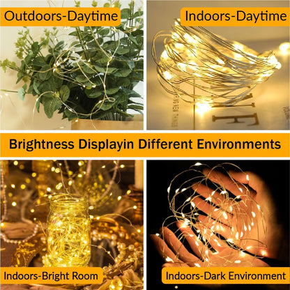 HXWEIYE Battery Operated Fairy Lights – Bridal Shower and Valentine's Day Gift Bundle, 120 LEDs Total