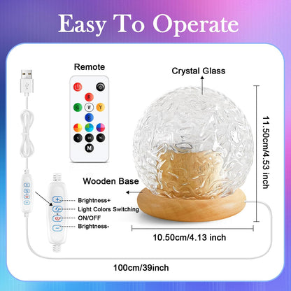 HYTIB 18-Color Wellness Night Light – Soothing Bedtime Ambience for Sleep and Stress Relief, 6 Brightness Levels