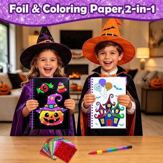 includes an 8-color crayon and 16 coloring cards for a dual-activity experience