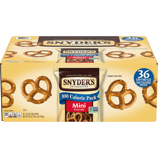 individual 100-calorie single-serve bags (0.92 oz each) in a 36-count box