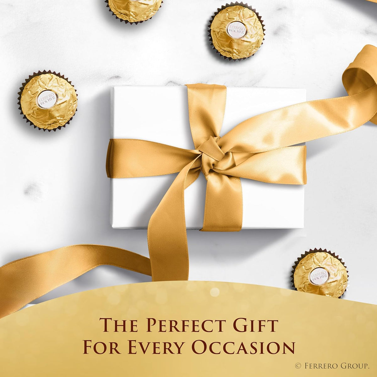 individually wrapped in signature gold foil