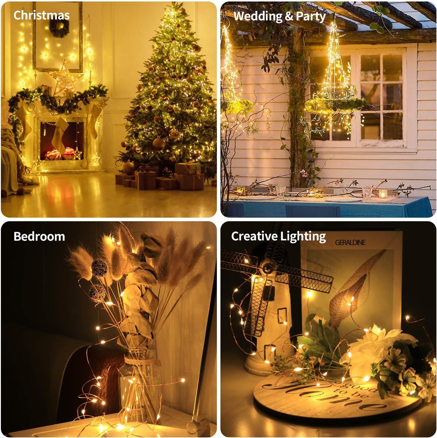 innolife Twinkle Lights 6 Pack – Baby Room and Playroom Decor with Warm White LEDs and 4H/6H/8H Timer
