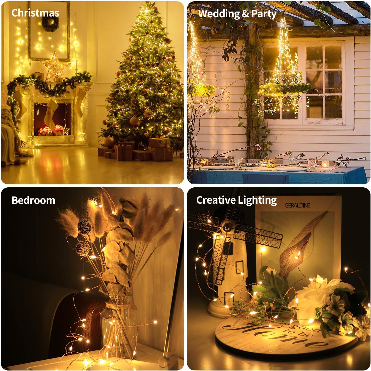 innolife Twinkle Lights 6 Pack – Baby Room and Playroom Decor with Warm White LEDs and 4H/6H/8H Timer