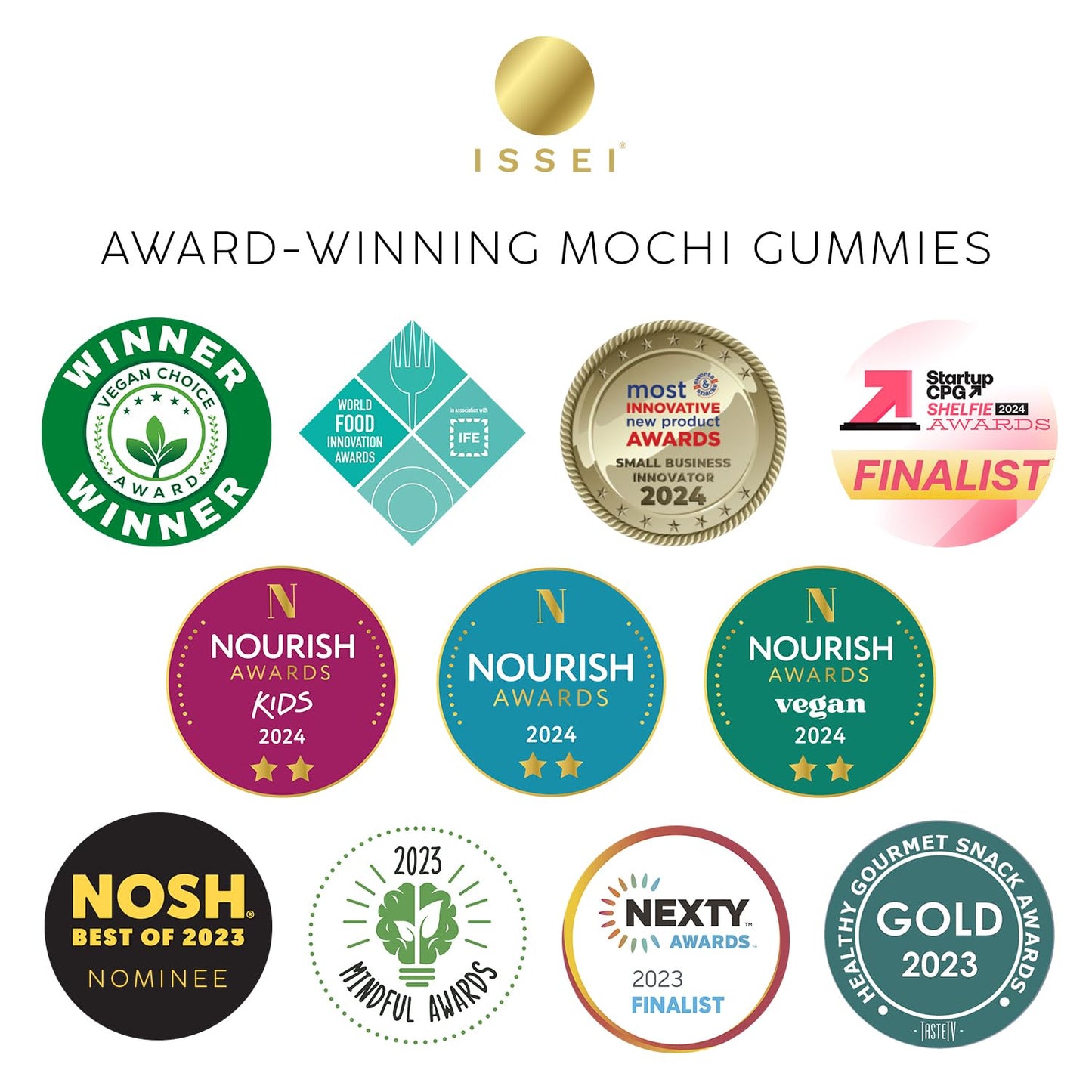 ISSEI Strawberry Mochi Gummies Chewy Candy – Dye-Free Chewy Candy for Less-Is-More Snack Drawers