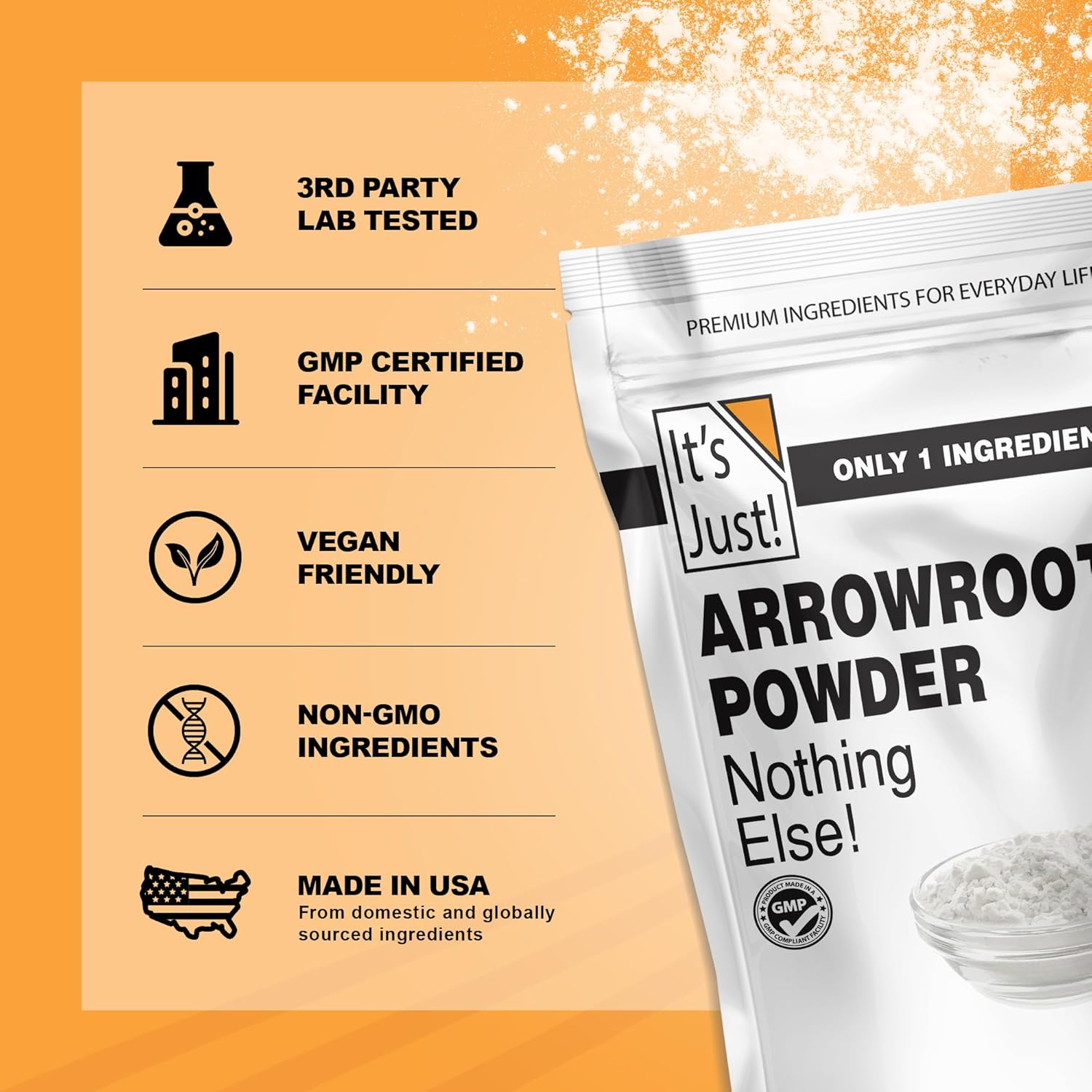 It's Just - Arrowroot Powder as Birthday Gift for Mom, Natural Beauty and Healthy Cooking in One