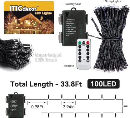 ITICdecor Battery String Lights – Portable Camping and Backyard Lighting, No Outlet Needed, 6hr Auto Shutoff