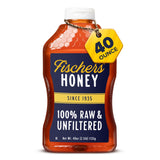 Fischer's Raw Honey – Single-Serve Travel Packet for Hiking, Camping, and On-the-Go Energy