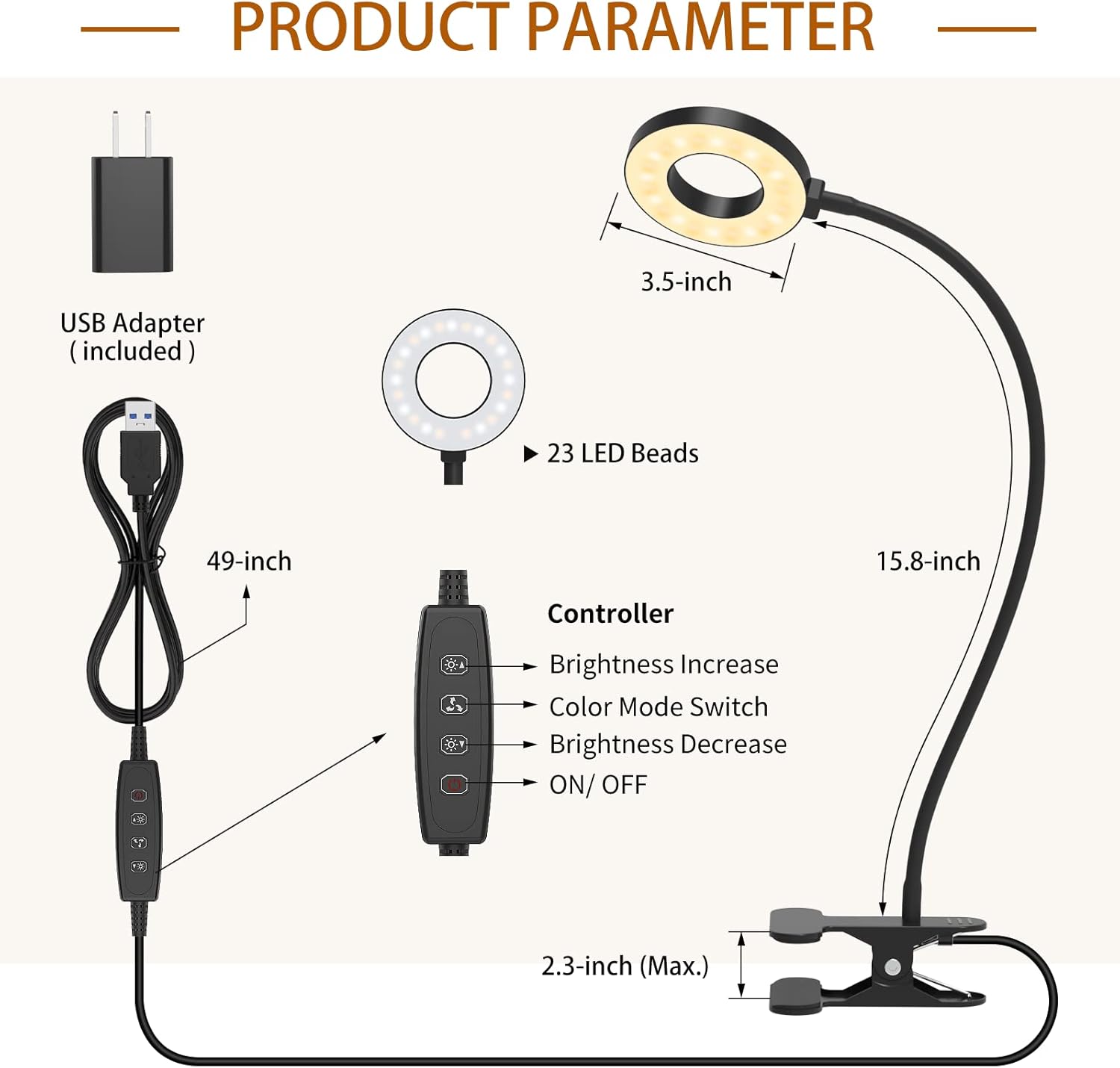iZELL Adjustable Desk Lamp Gift – Versatile LED Light for Him or Her, Perfect for Home Office, Dorm, and Bedside