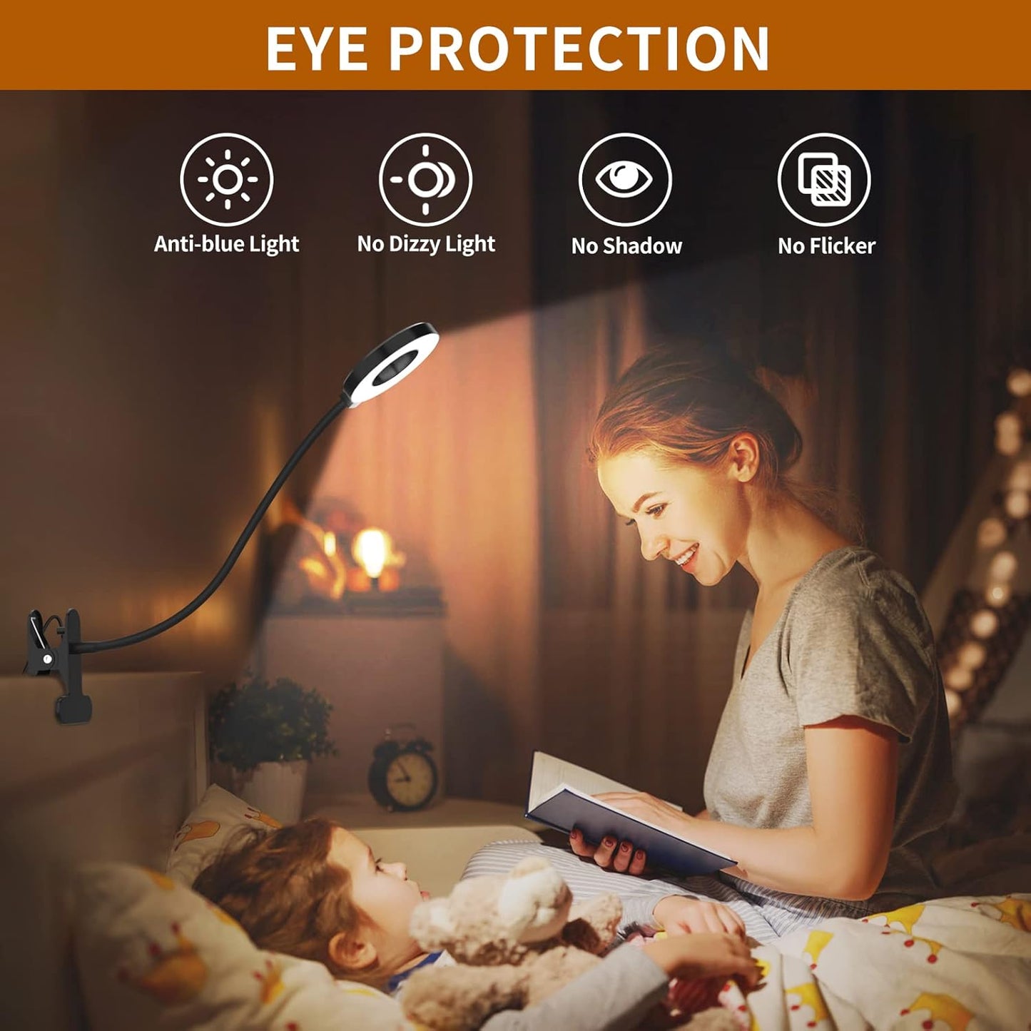 iZELL Adjustable Desk Lamp Gift – Versatile LED Light for Him or Her, Perfect for Home Office, Dorm, and Bedside