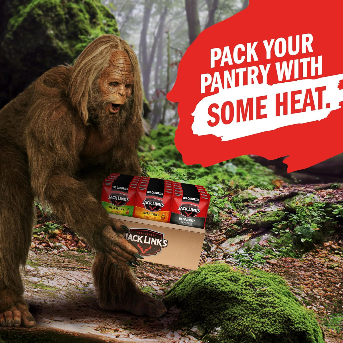 Jack Link's Beef Jerky Bold Variety Pack - Outdoor Adventure Snack Pack, Portable High-Protein Jerky for Campsite and Backpacking