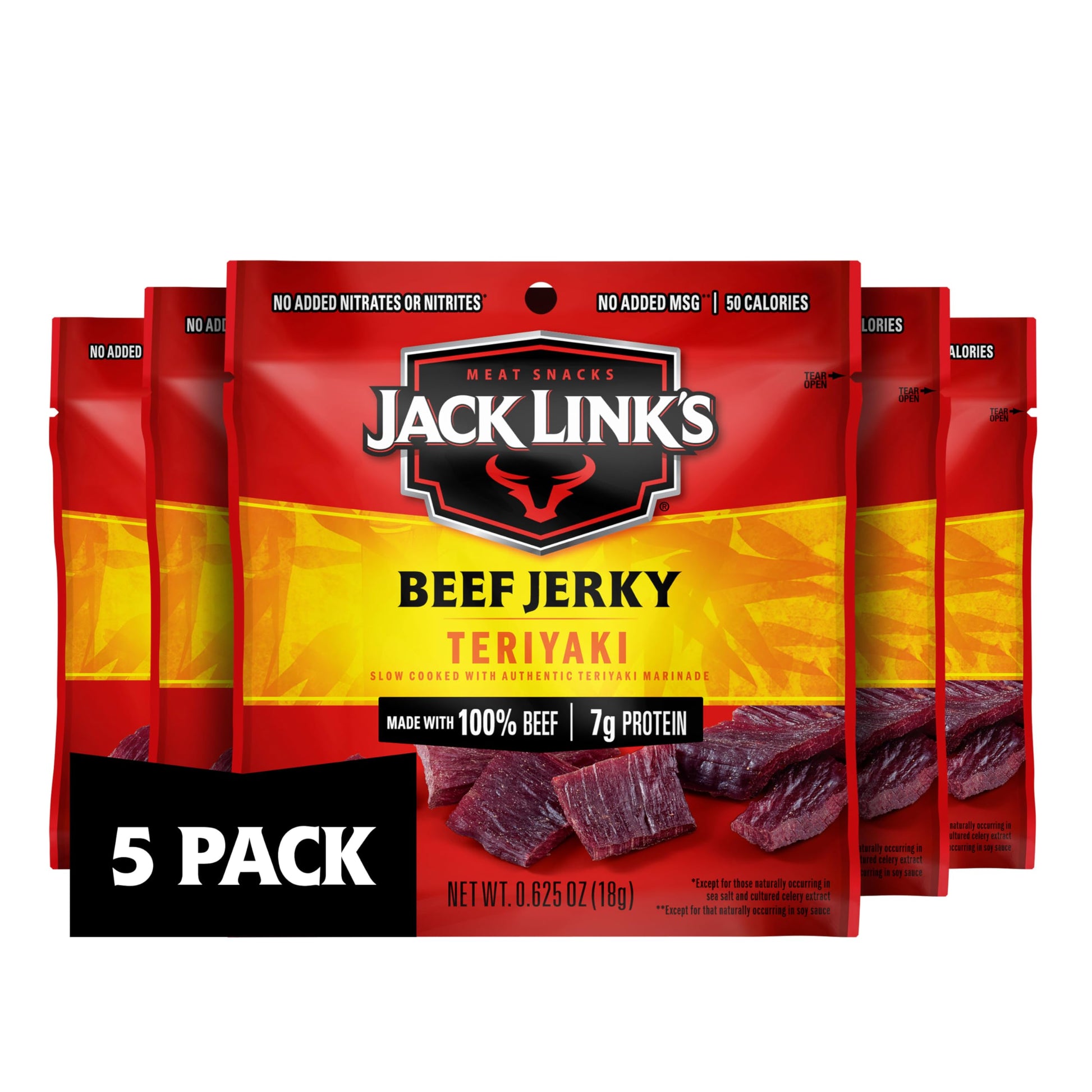 Jack Link's Beef Jerky Variety Pack - Original and Teriyaki - Emergency Kit and Disaster Preparedness Protein with 1-Year Shelf Life, 9 Pouches