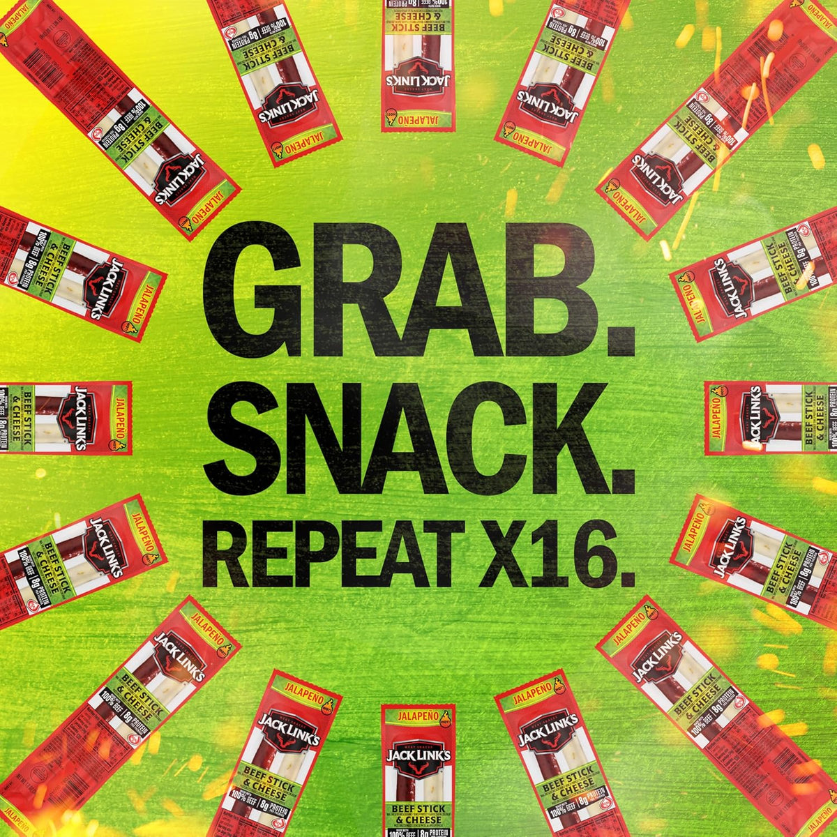 Jack Link's Jalapeno Beef & Cheese Combo – Spicy Snack for School Lunches and After School, Real Wisconsin Cheese