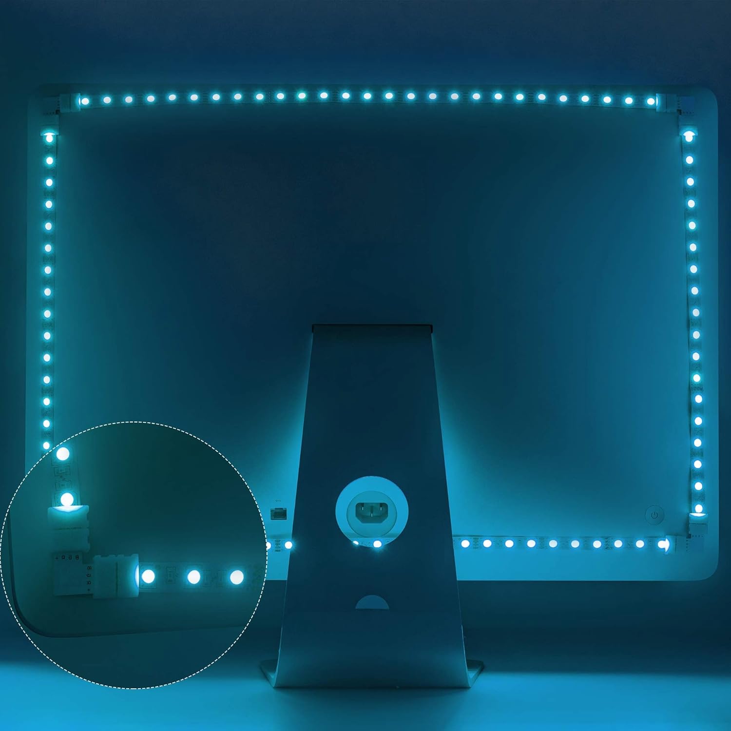 JACKYLED Low-Profile LED Strip Coupler Kit for Less-Is-More Bedroom Accent Lighting, 10mm 4-Pin RGB
