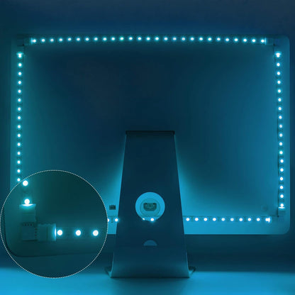 JACKYLED Low-Profile LED Strip Coupler Kit for Less-Is-More Bedroom Accent Lighting, 10mm 4-Pin RGB