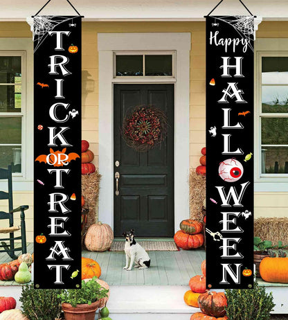 JENFALL Halloween Seasonal Gift Banner – Practical Pre Assembled Sign for Birthday October Celebrations, Holiday Party, and Neighbor Gifting