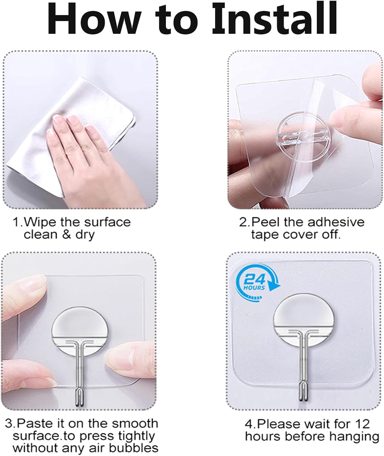 JINSHUNFA Adhesive Wall Hooks – Tool-Free Hook for Garage and Workstation, Heavy Duty
