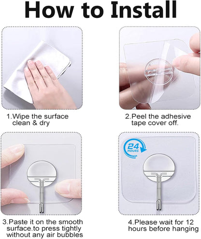 JINSHUNFA Adhesive Wall Hooks – Tool-Free Hook for Garage and Workstation, Heavy Duty