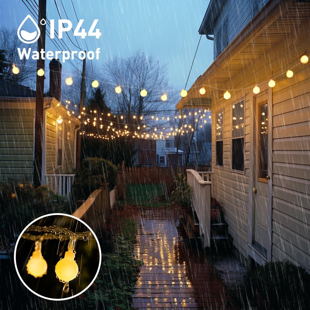 JMEXSUSS 33ft Globe String Lights for Kids Room – Shatterproof LED Hanging Lights Safe for Nursery, Playroom and Toddler Bedroom
