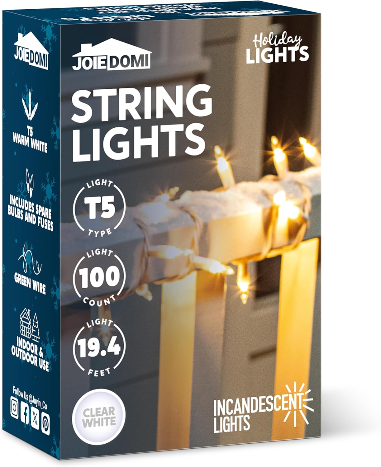 JOIEDOMI 21.4FT Mini String Lights – Outdoor Camping, Garden Walkway, and Rooftop Decor with End-to-End Connectable Sets