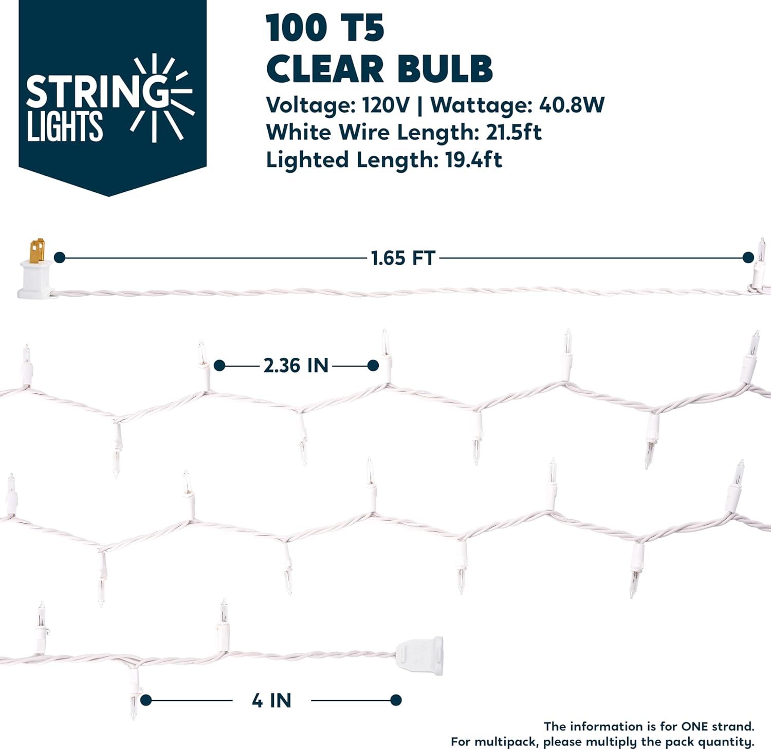 JOIEDOMI 21.4FT Mini String Lights – Outdoor Camping, Garden Walkway, and Rooftop Decor with End-to-End Connectable Sets
