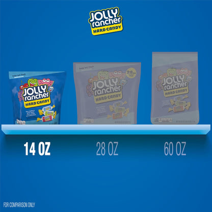 JOLLY RANCHER Five-Flavor Hard Candy Pack, Slow-Dissolve Desk Candy for Workday Snacking, 14 oz
