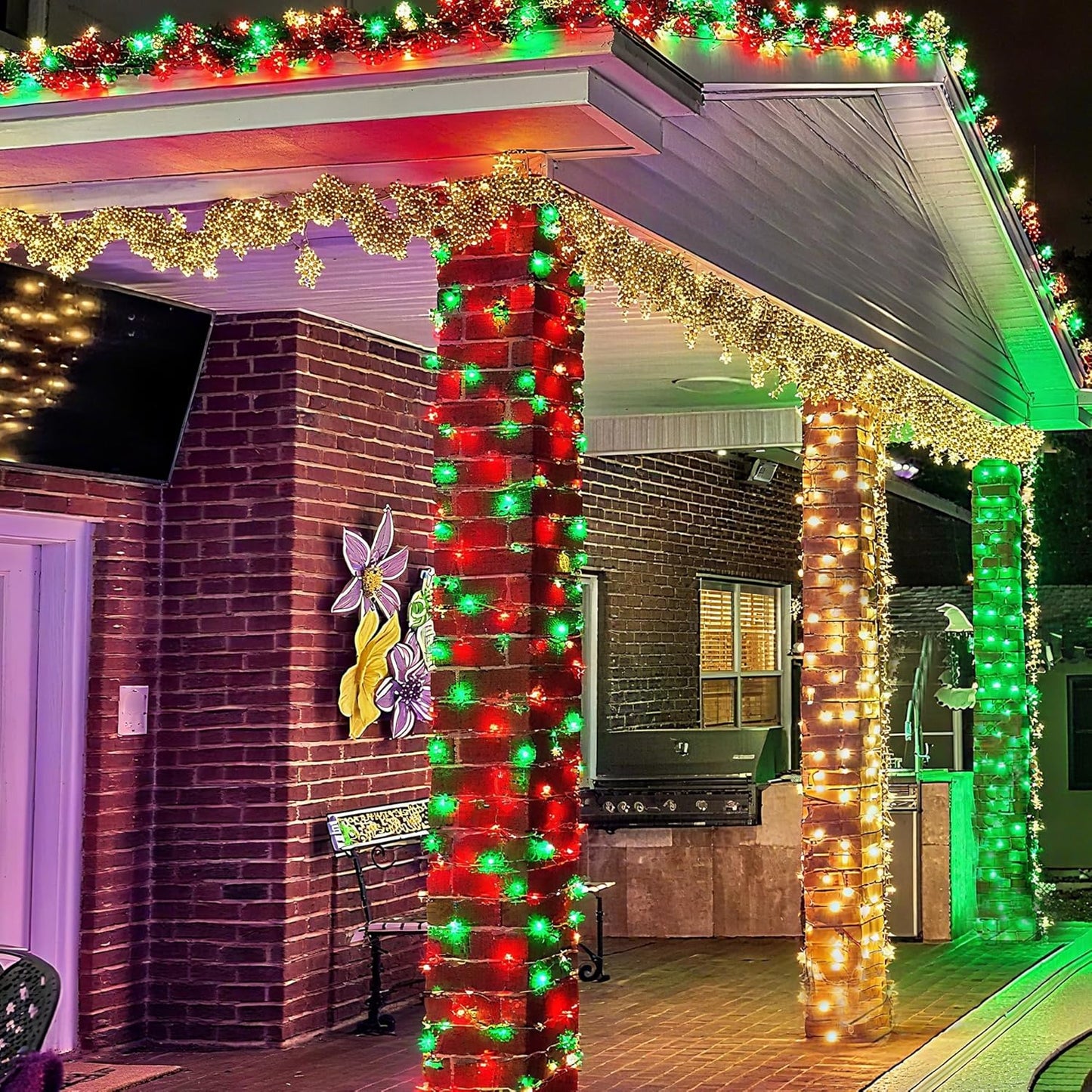 Joomer 66FT 200 LED RGB Lights IP44 Waterproof 12 Dynamic Modes for Front Yard Tree Wrapping Patio Party Ambiance