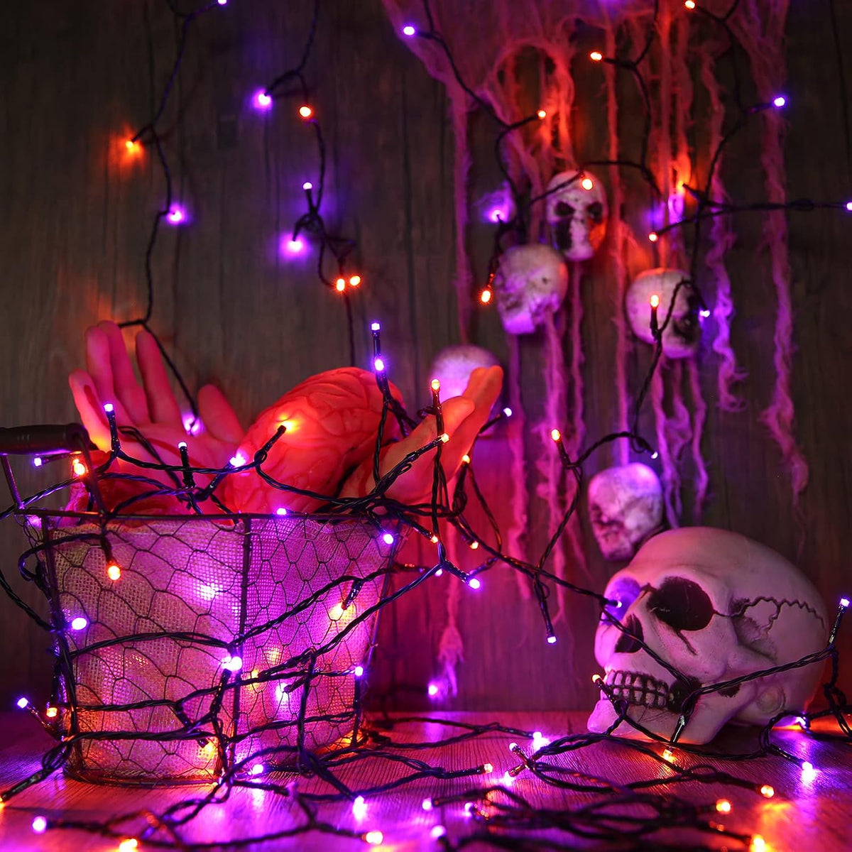 Joomer Halloween Theme Lights – Seasonal Home Accent, End-to-End Connectable Plug-in