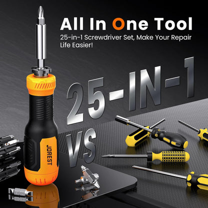 Jorest 25-in-1 Pocket Screwdriver – Hiking, Picnic, and Tailgate Repair Tool for On-the-Go Fixes