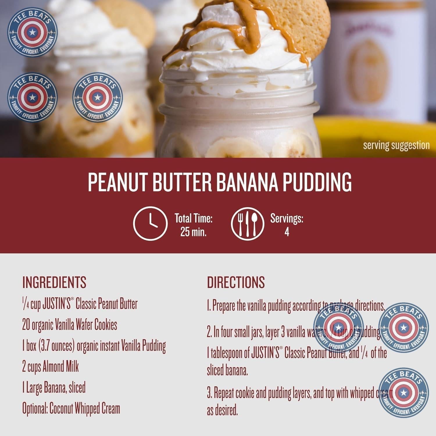 Justin’s Family-Size Peanut Butter – Camping Spread and Trail Energy Jar for Outdoor Dining