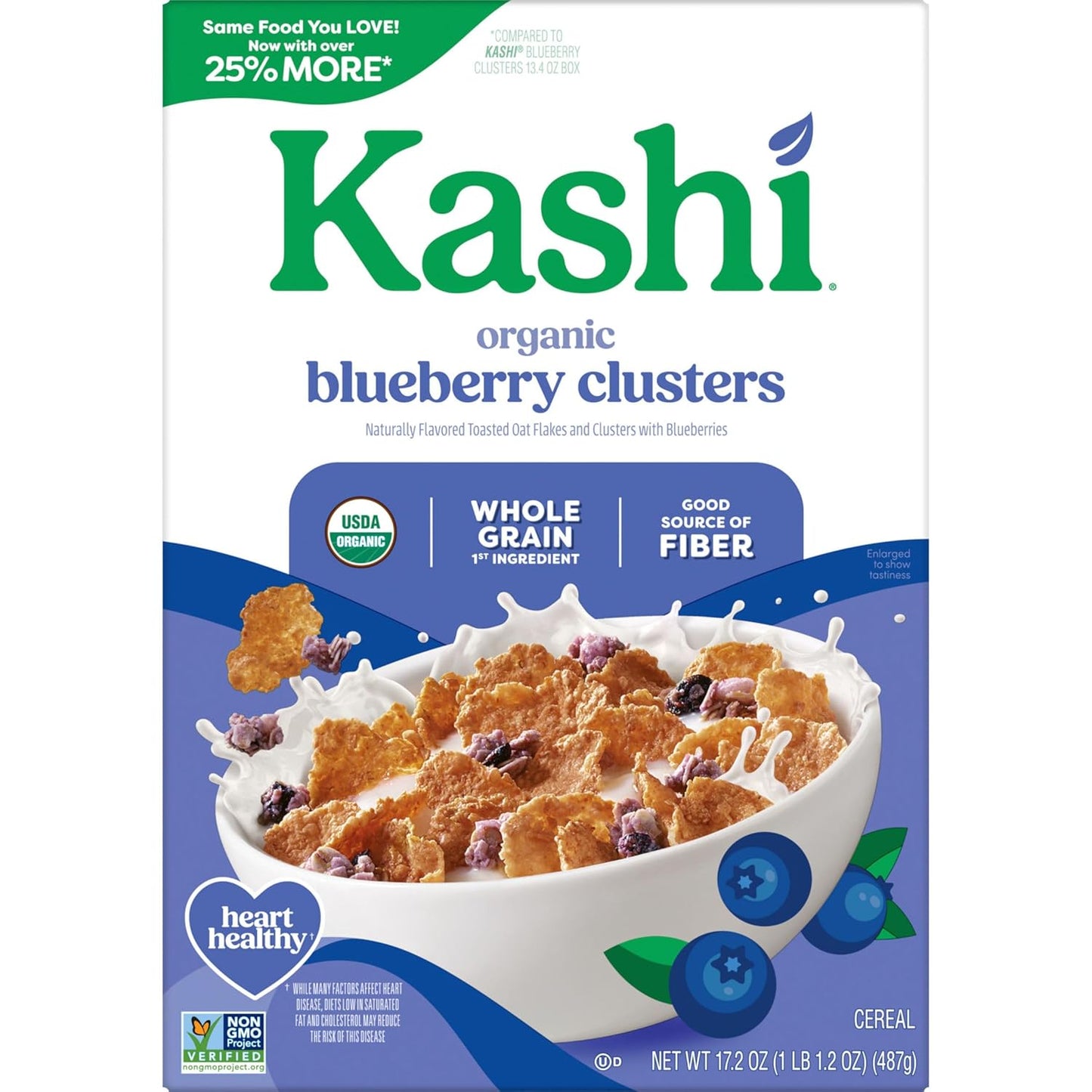 Kashi Blueberry Granola Clusters – High-Carb Cereal for Post-Workout Refuel and Trail-Bag Energy