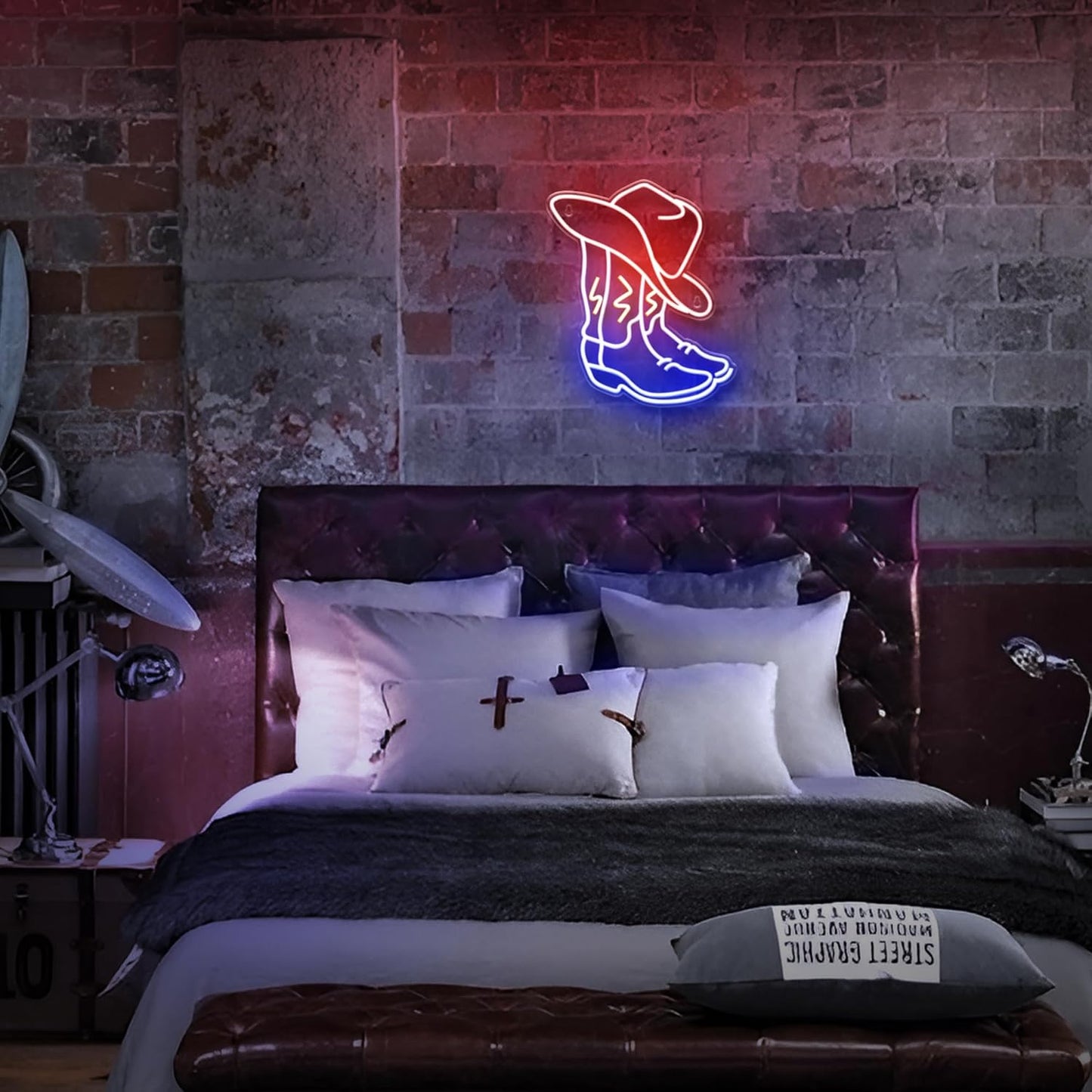 Kavaas Cowboy Boot Neon Sign – Worry-Free Western Nightlight for Baby's Room and Child's Bedroom, LED Neon Sign Cool to Touch