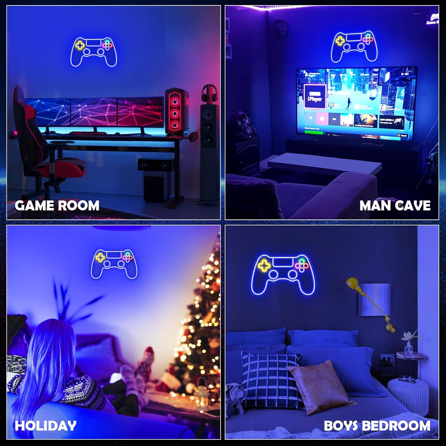 Kavaas Gamer Neon Sign – Child and Pet Safe Gamer Lighting for Gaming Setup, Energy Efficient Cool Running LED
