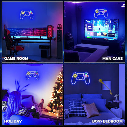 Kavaas Gamer Neon Sign – Child and Pet Safe Gamer Lighting for Gaming Setup, Energy Efficient Cool Running LED