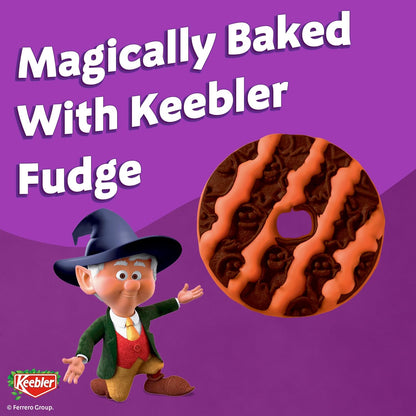 Keebler Spookie Fudge Stripes Cookies – Travel-Friendly Spooky Season Snack for Road Trips and Camping, 9.5 oz