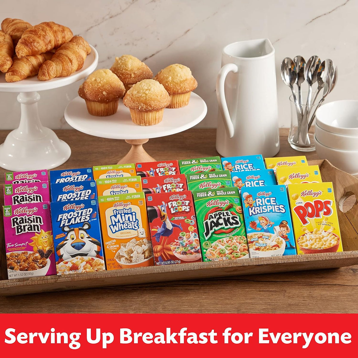 Kellogg's Cereal Sampler – Less-Waste Bulk Breakfast for Intentional Homes, 48 Boxes