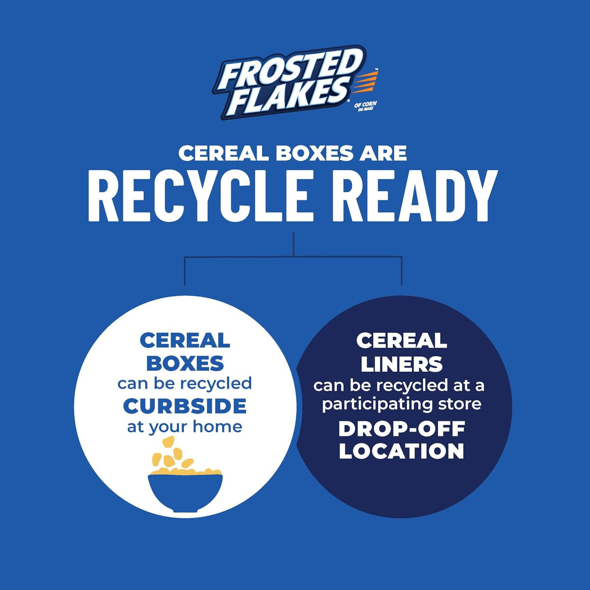 Kellogg's Frosted Flakes Lower Sugar Cereal, Convenient Bowl-Ready Cereal for Focus-Friendly Fuel During the Workday