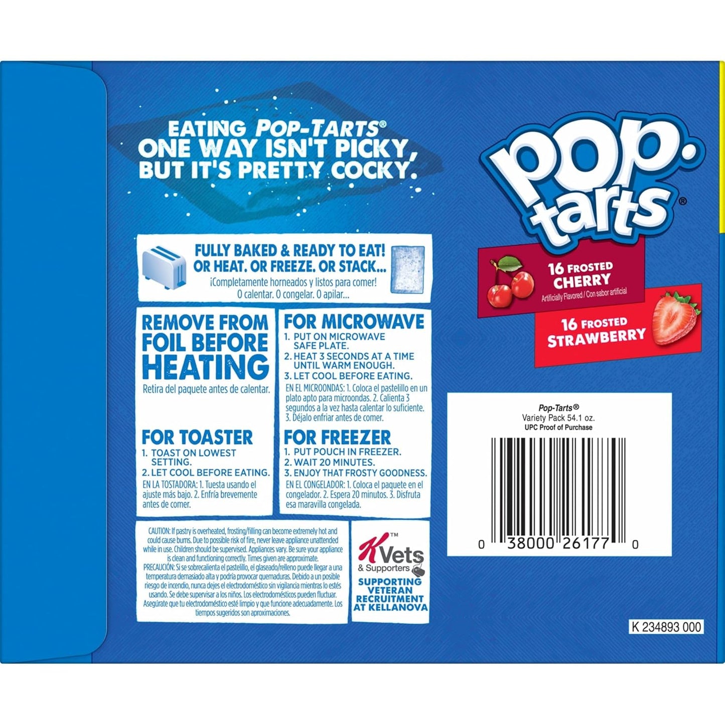 Kellogg's Pop-Tarts Individually Wrapped Pastries – Break Room Pantry Staple for High-Demand Workweeks, 32 Count