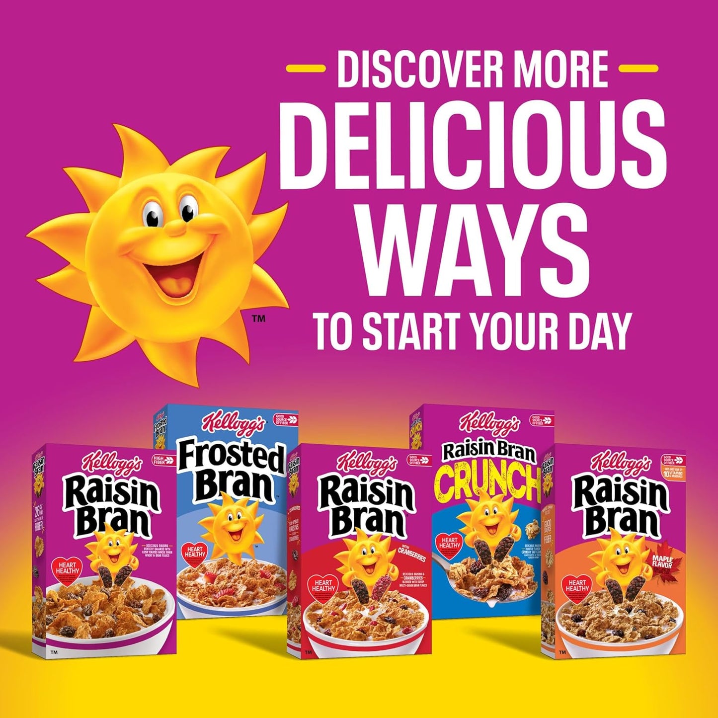 Kellogg's Raisin Bran Large-Box Cereal, Kosher Pareve Pantry Essential for Multi-Use Home Kitchens