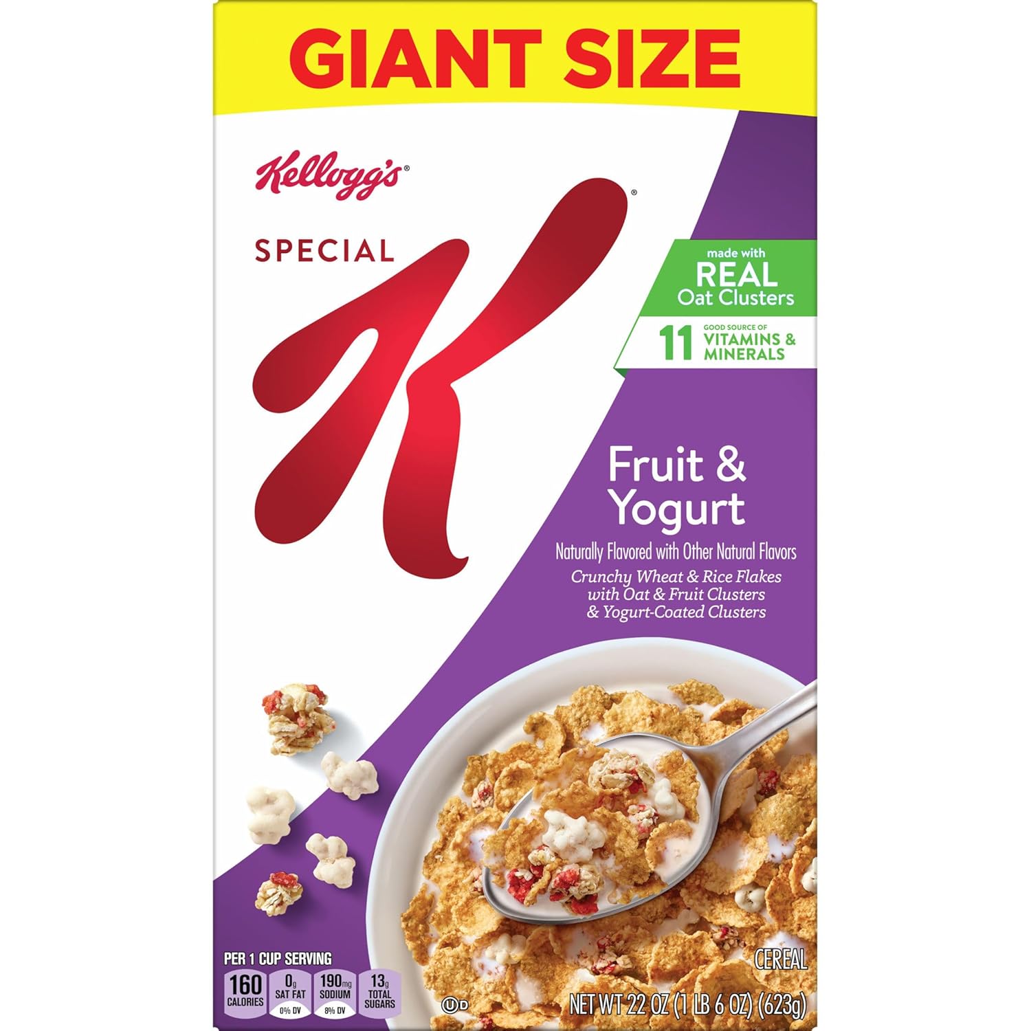 Kellogg's Special K Fruit and Yogurt Cereal – Kosher Certified Gift Basket Addition for Jewish Friends and Family, 22oz Box