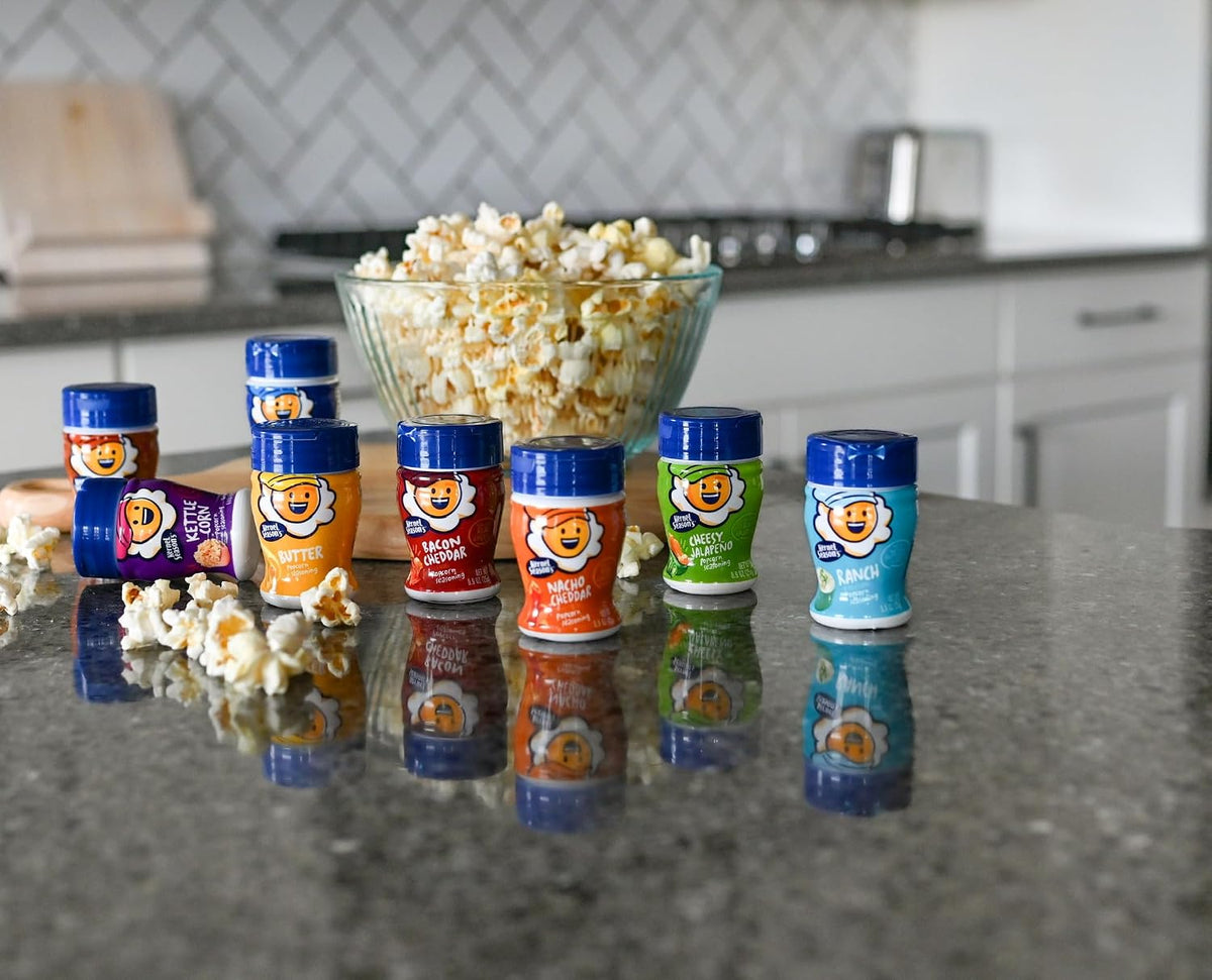 Kernel Season's Popcorn Seasoning Variety Pack Mini Jars – Portable Snack Topping for Camping Trips and Road Trips
