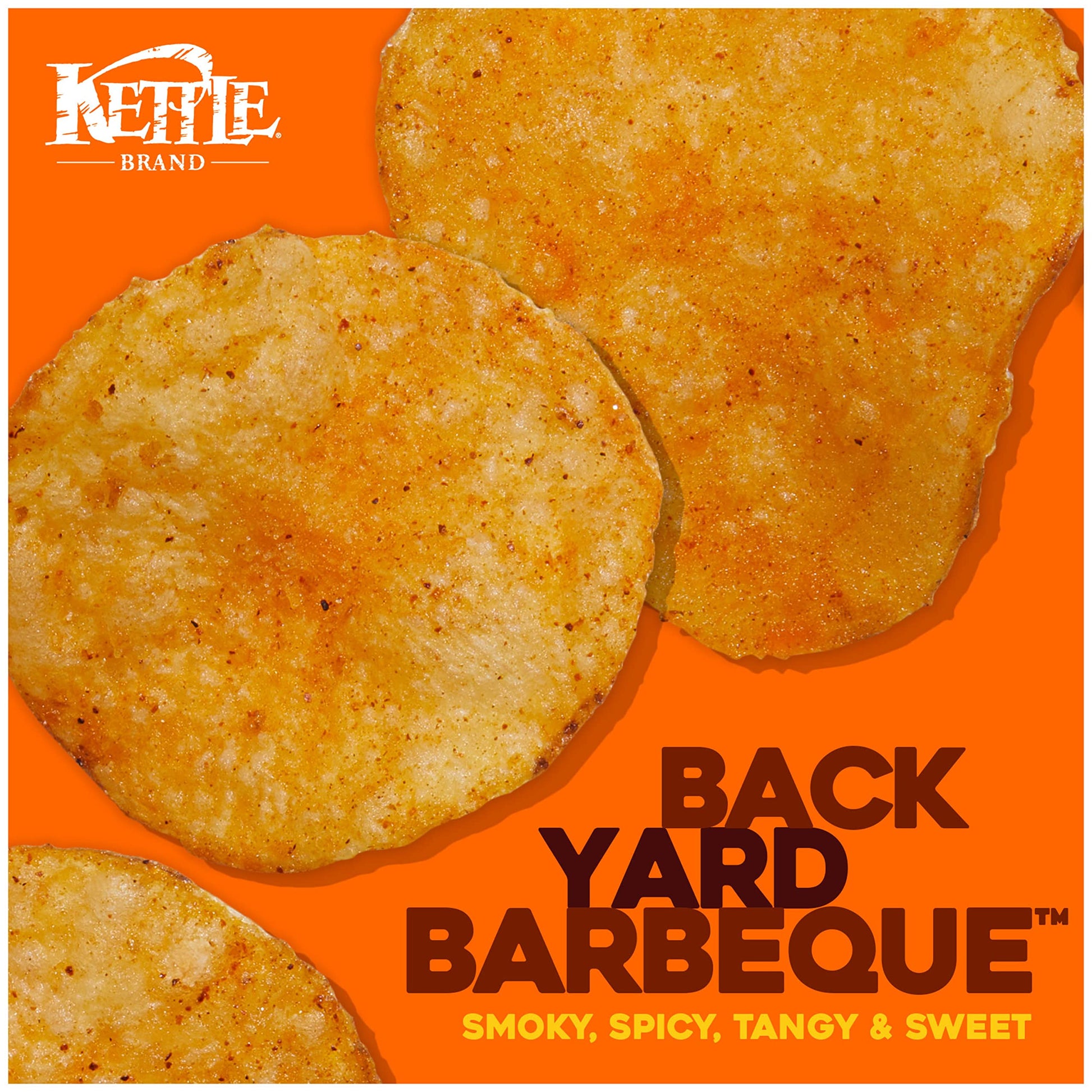 Kettle Brand Potato Chips Backyard Barbeque Kettle Chips, 7.5 Oz – Guilt-Free Kettle Chips for Solo Self-Care Evenings