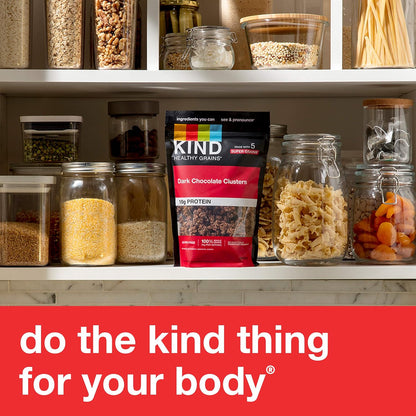 KIND Healthy Grains Dark Chocolate Granola – Non GMO Self Care Snack for Late Night Cravings Without the Sugar Crash