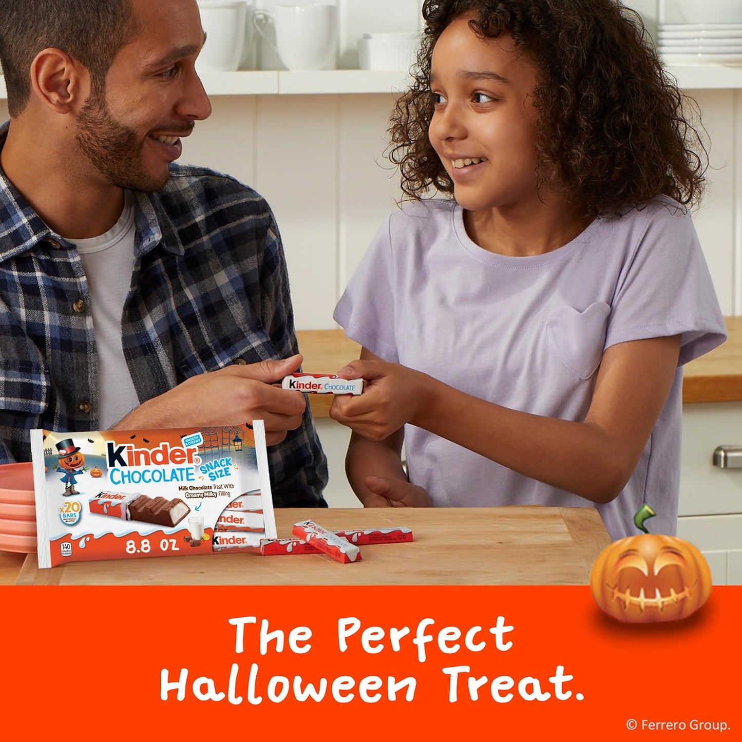 Kinder Chocolate Snack Bars – Pre-Portioned Individually Wrapped Milk Chocolate for Kid Lunches, Snack Drawers, and Classroom Treats, 20 Count, 8.8 oz
